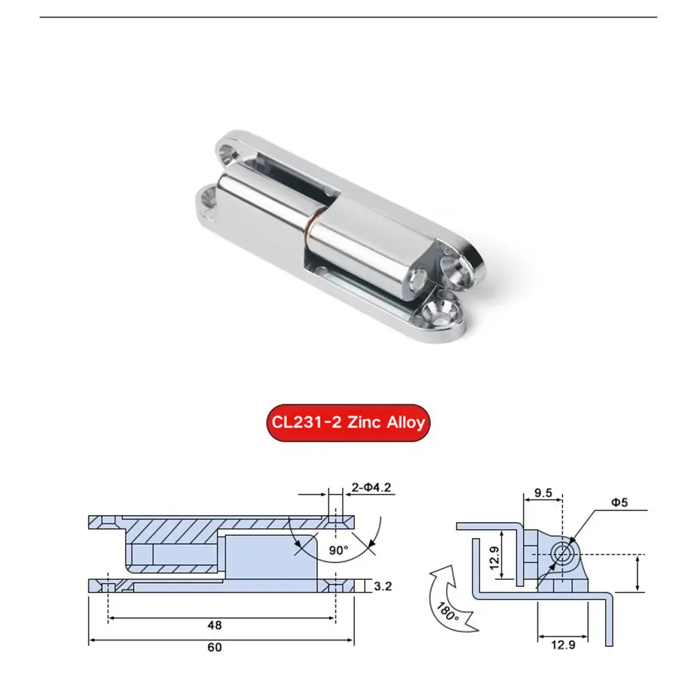 Cabinet Door Pivot Central Shaft Hinges