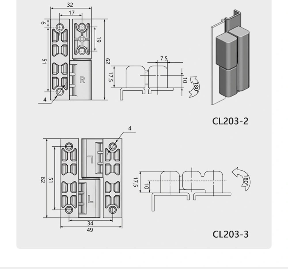 Enclosure Left And Right Dismantling Block Hinge